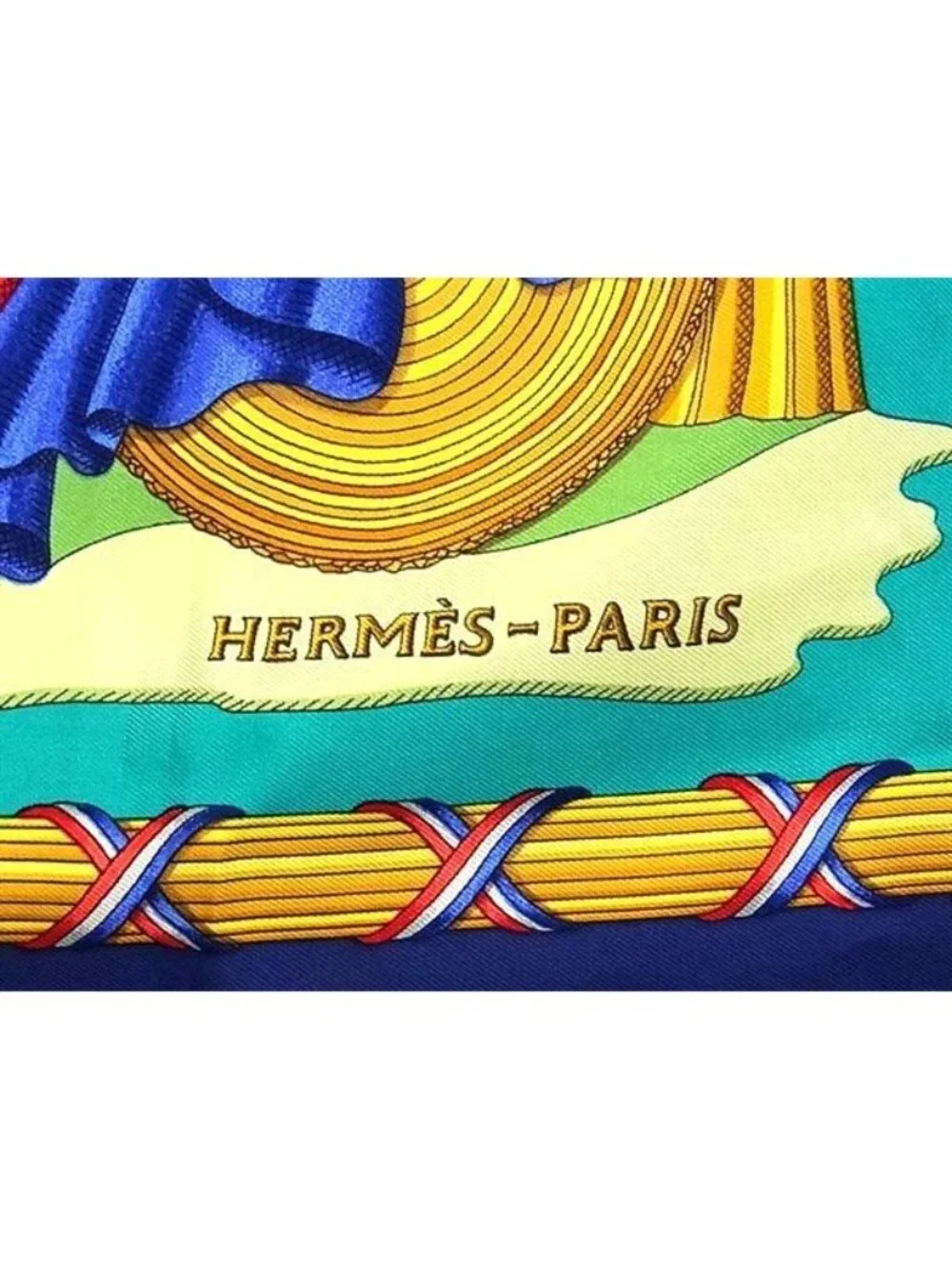Hermes Liberte Egalite Fraternite Republique Francaise Carre 90 Scarf - Picture 4 of 5
